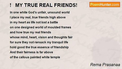 Rema Prasanaa - !   MY TRUE REAL FRIENDS!
