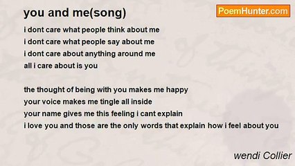 wendi Collier - you and me(song)
