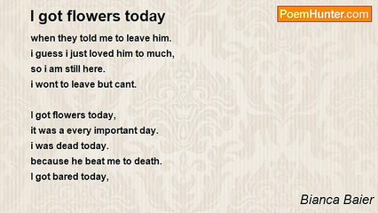 Bianca Baier - I got flowers today