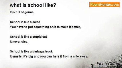 Jacob Gifford - what is school like?