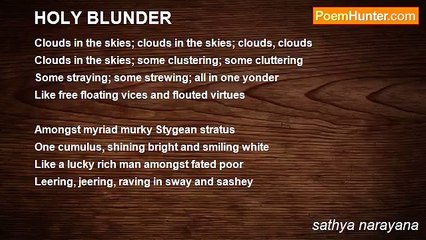 sathya narayana - HOLY BLUNDER