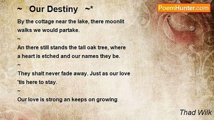 Thad Wilk - ~   Our Destiny   ~*