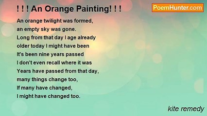 kite remedy - ! ! ! An Orange Painting! ! !