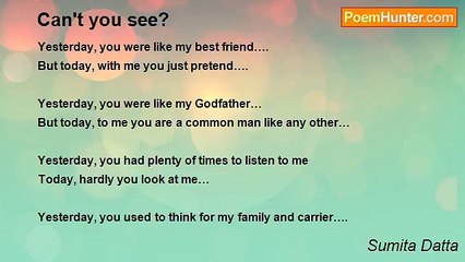 Sumita Datta - Can't you see?