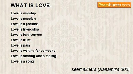 seemakhera (Aanamika 805) - WHAT IS LOVE-