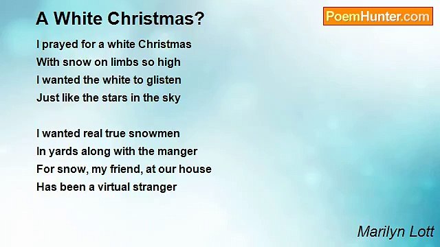 Marilyn Lott - A White Christmas?