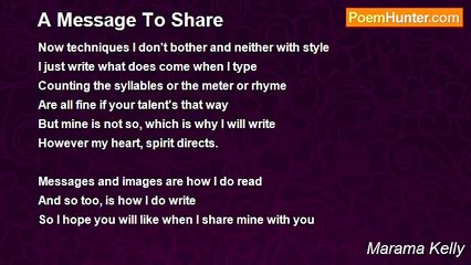 Marama Kelly - A Message To Share