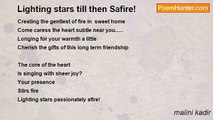 malini kadir - Lighting stars till then Safire!
