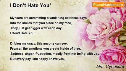 Mrs. Cynosure - I Don’t Hate You*