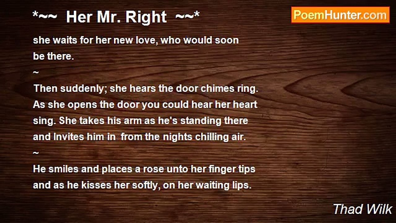 Thad Wilk - *~~  Her Mr. Right  ~~*
