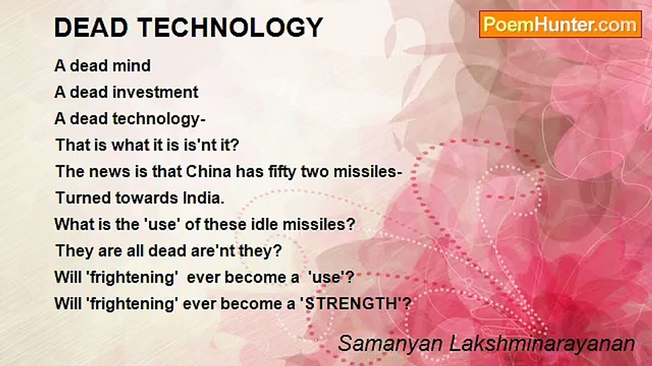 Samanyan Lakshminarayanan - DEAD TECHNOLOGY