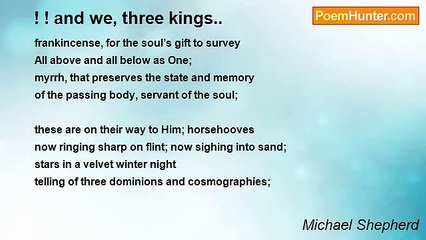 Michael Shepherd - ! ! and we, three kings..