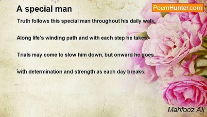 Mahfooz Ali - A special man