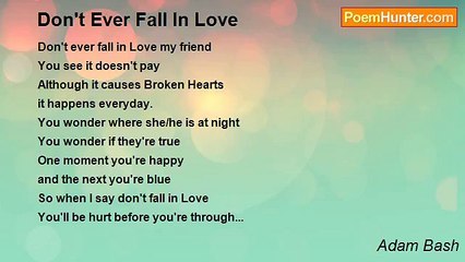 Adam Bash - Don't Ever Fall In Love