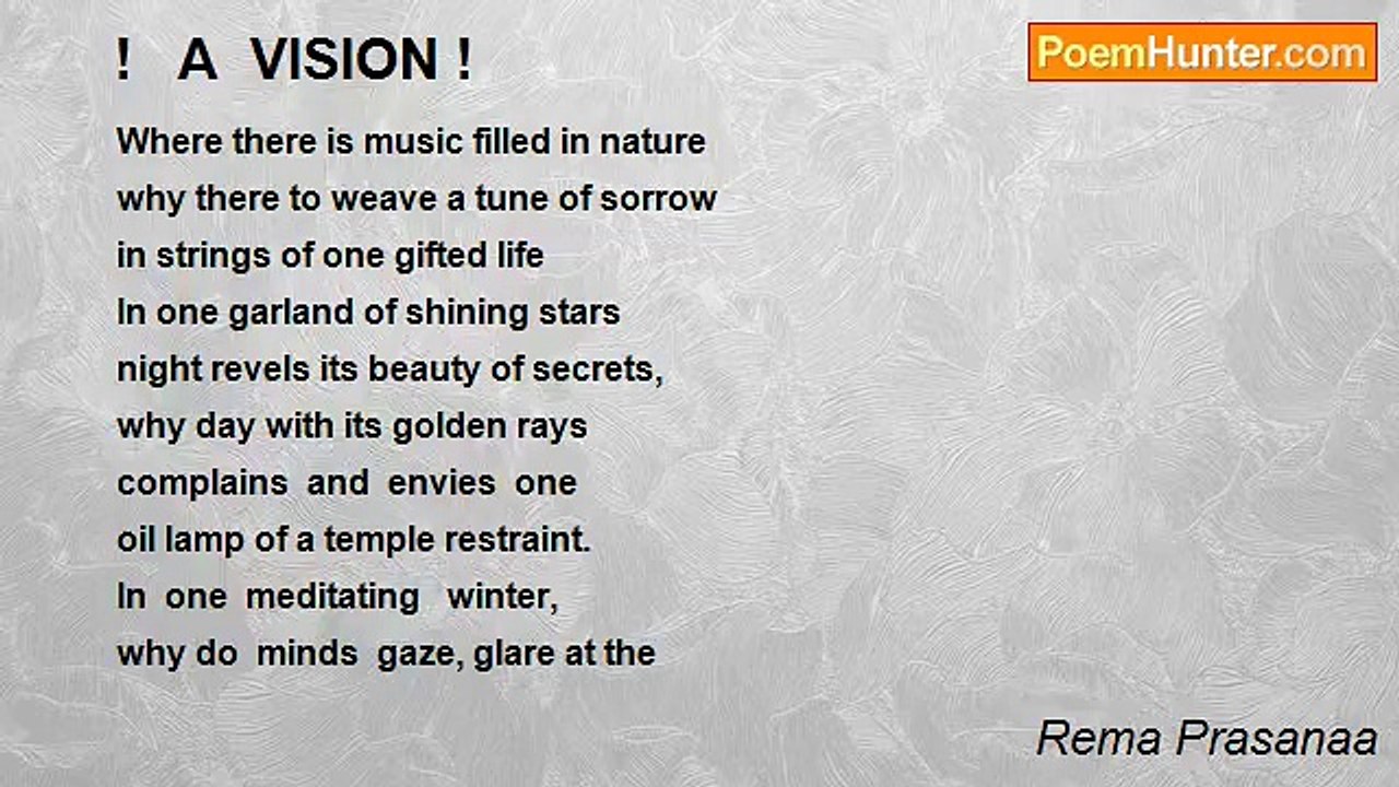 Rema Prasanaa - !   A  VISION !