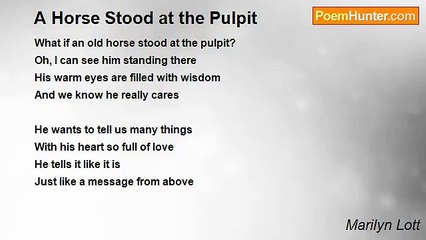 Marilyn Lott - A Horse Stood at the Pulpit