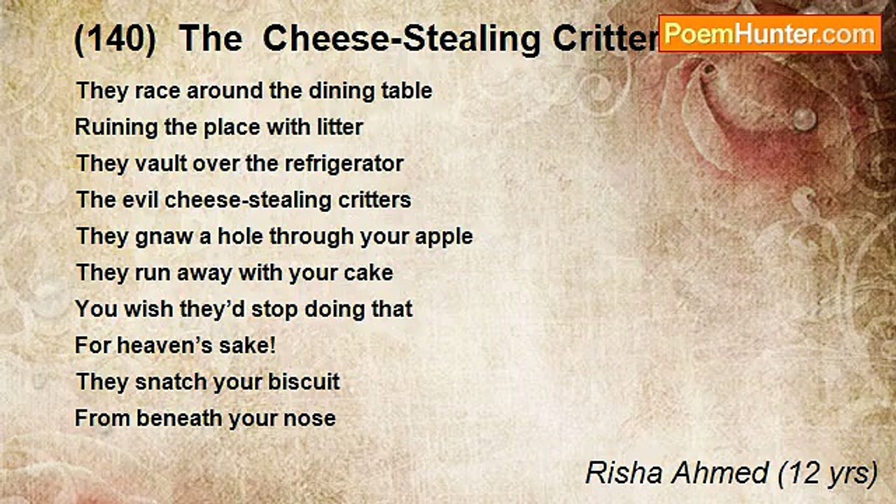 Risha Ahmed (12 yrs) - (140)  The  Cheese-Stealing Critters