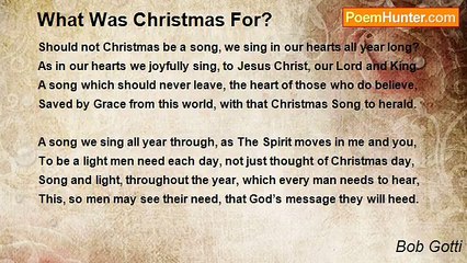 Bob Gotti - What Was Christmas For?
