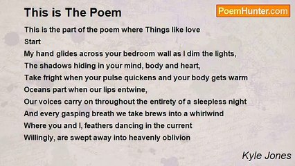 Kyle Jones - This is The Poem