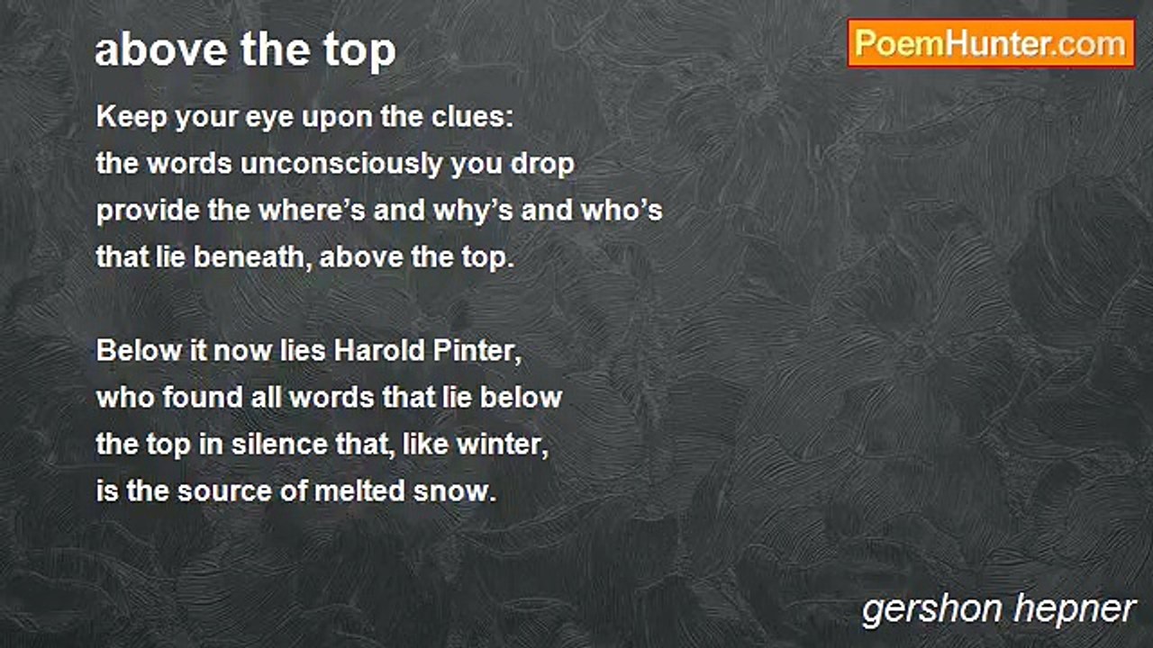 gershon hepner - above the top