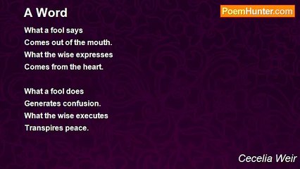 Cecelia Weir - A Word