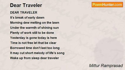 Mittur Ramprasad - Dear Traveler