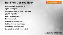 Reshma Ramesh - But I Will Get You Back