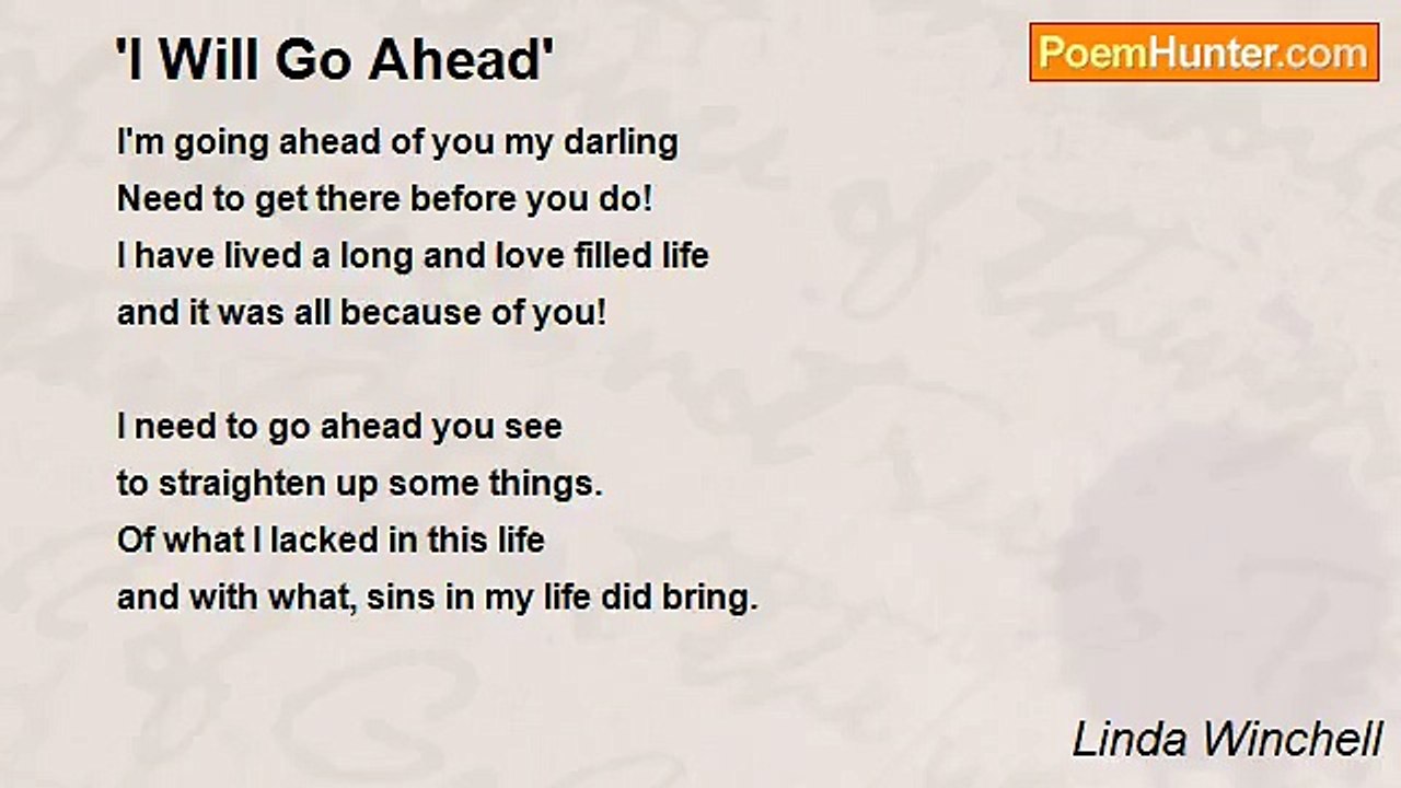 Linda Winchell - 'I Will Go Ahead'