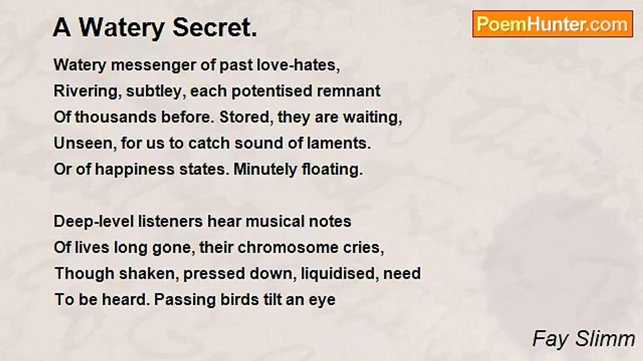 Fay Slimm - A Watery Secret.
