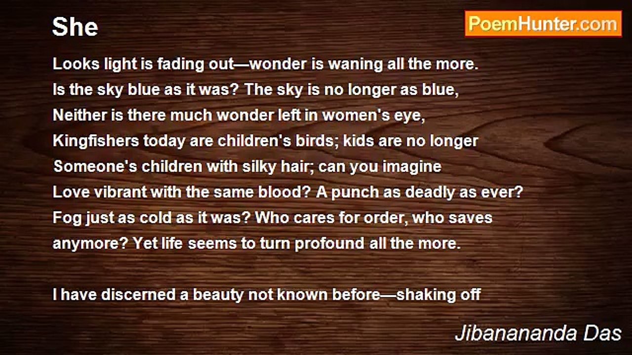 Jibanananda Das - She