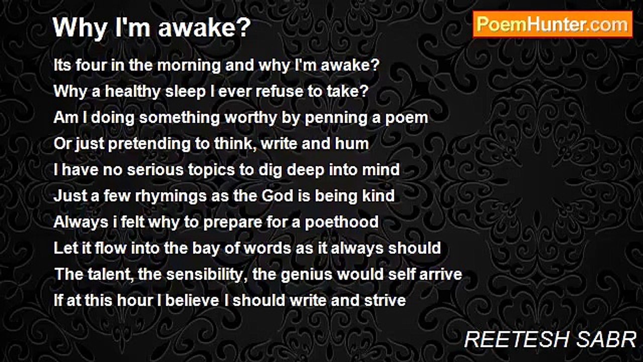 REETESH SABR - Why I'm awake?
