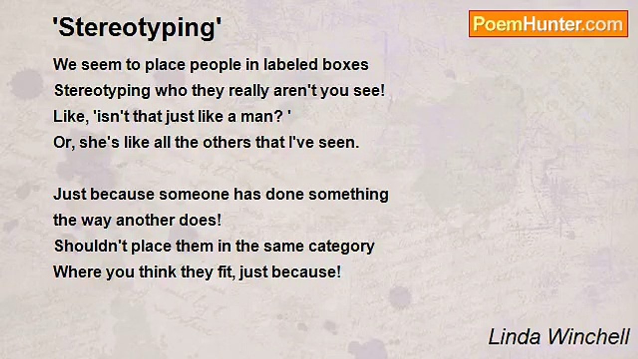 Linda Winchell - 'Stereotyping'
