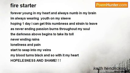 keith hendrickson - fire starter