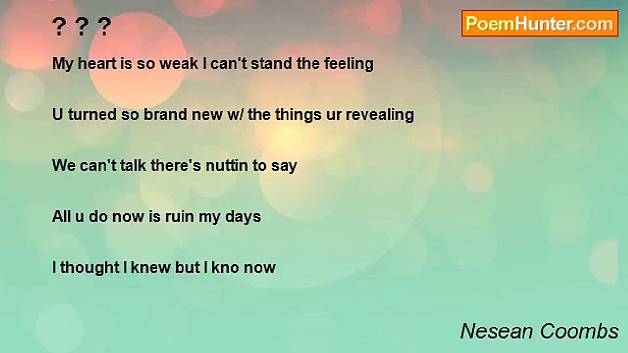 Nesean Coombs - ? ? ?