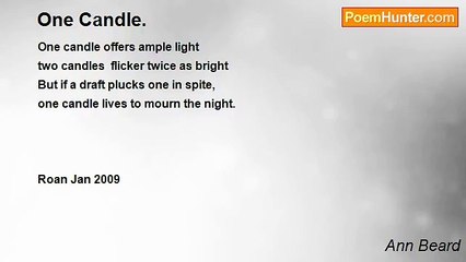 Ann Beard - One Candle.