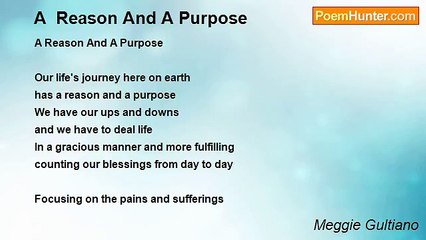 Meggie Gultiano - A  Reason And A Purpose
