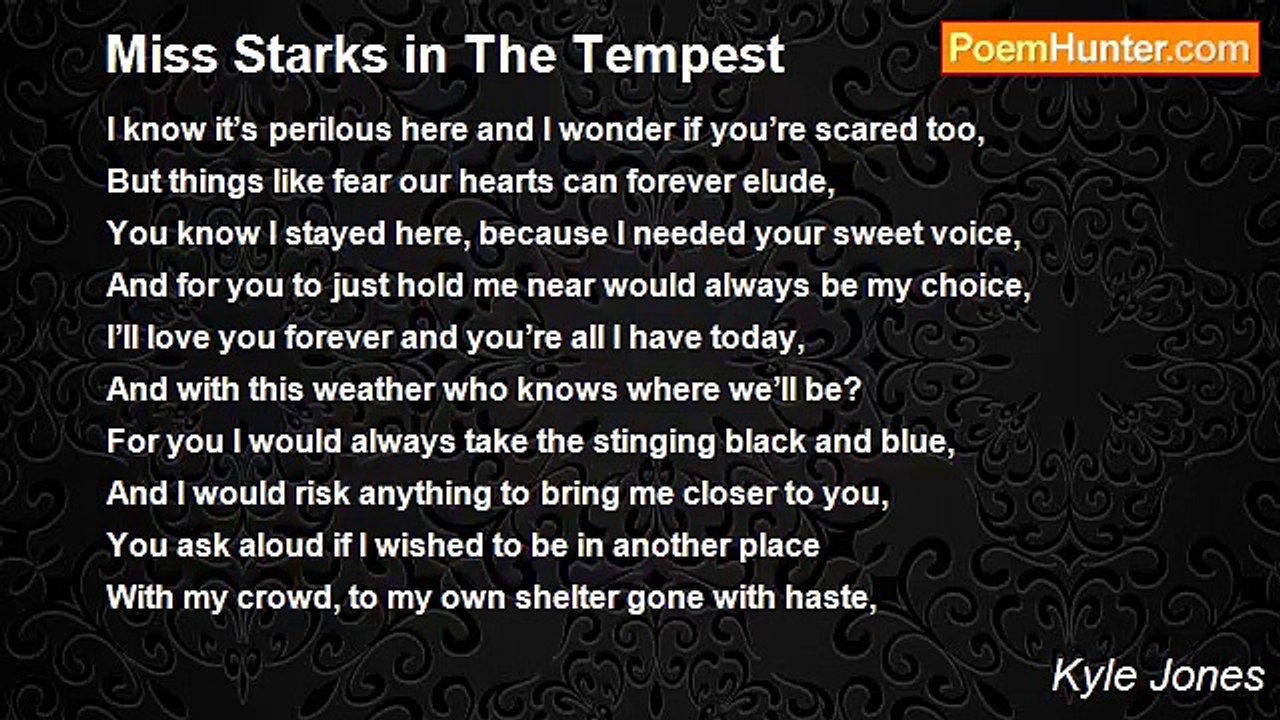 Kyle Jones - Miss Starks in The Tempest