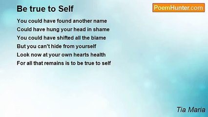 Tia Maria - Be true to Self