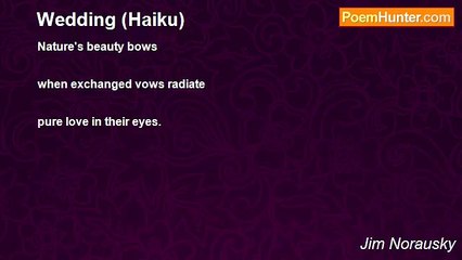 Jim Norausky - Wedding (Haiku)