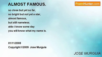 JOSE MURGUIA - ALMOST FAMOUS.