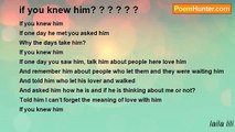 laila lili - if you knew him? ? ? ? ? ?