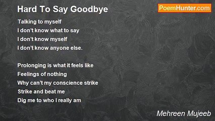 Mehreen Mujeeb - Hard To Say Goodbye