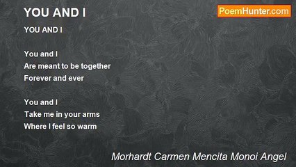 Morhardt Carmen Mencita Monoi Angel - YOU AND I