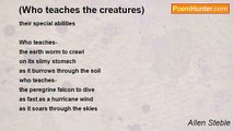 Allen Steble - (Who teaches the creatures)