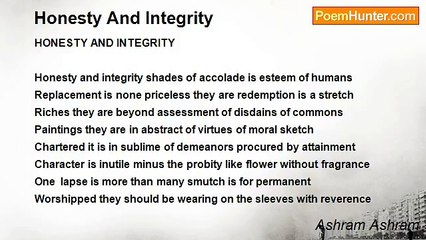 Ashram Ashram - Honesty And Integrity