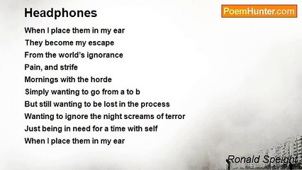 Ronald Speight - Headphones