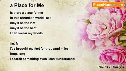 maria sudibyo - a Place for Me