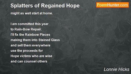 Lonnie Hicks - Splatters of Regained Hope