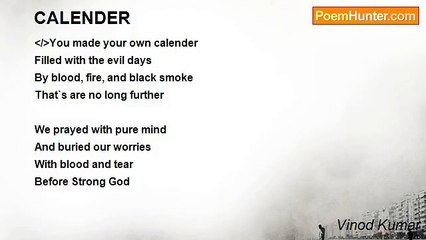 Vinod Kumar - CALENDER