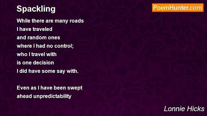 Lonnie Hicks - Spackling